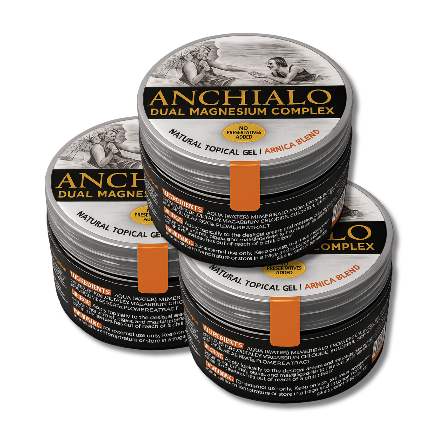 Anchialo Magnesium Gel with Black Sea Lye – Dual Magnesium Topical Care – 300g
