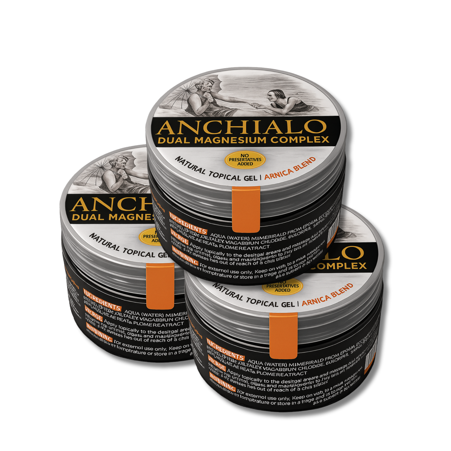 Anchialo Magnesium Gel with Black Sea Lye – Dual Magnesium Topical Care – 300g
